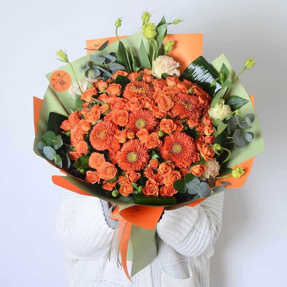 Gemini Turuncu Çardak ve Turuncu Gerbera Buketi 