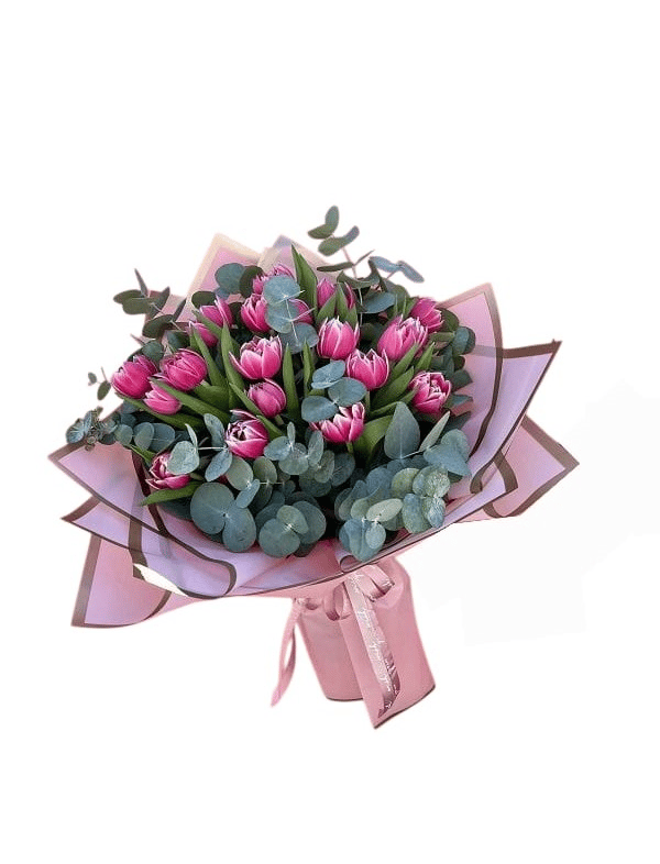 Heart Beats Pembe Lale Buketi