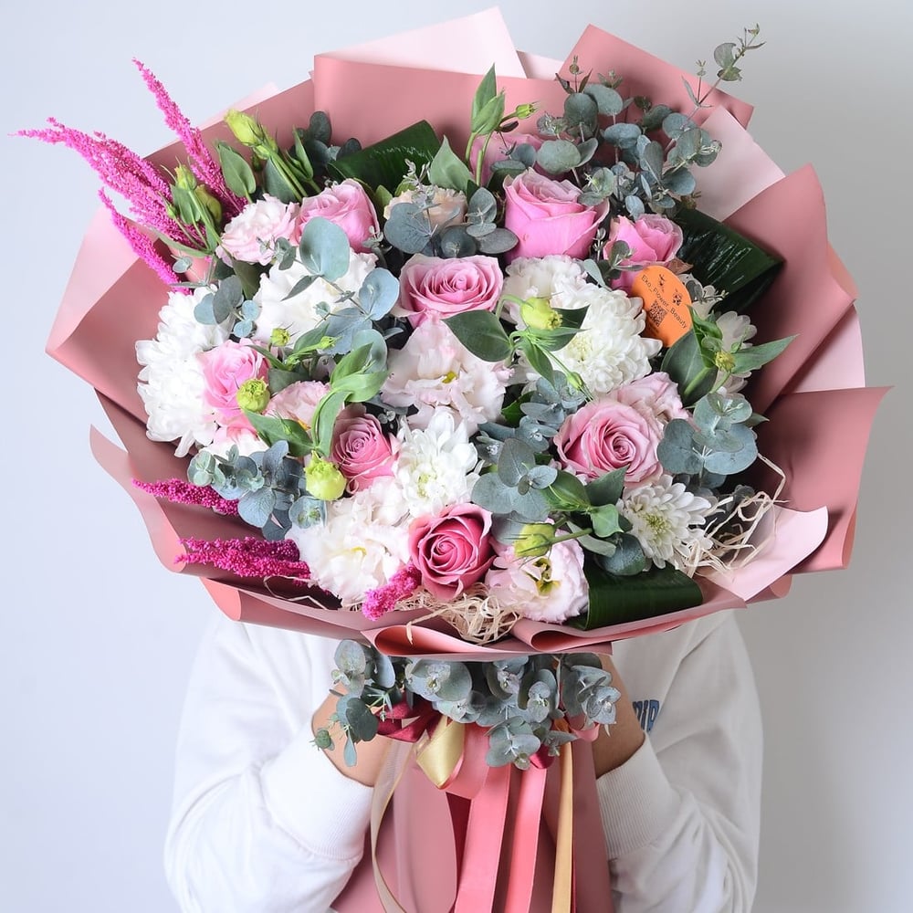 Lile Gül ve Pembe Gerbera Buket 