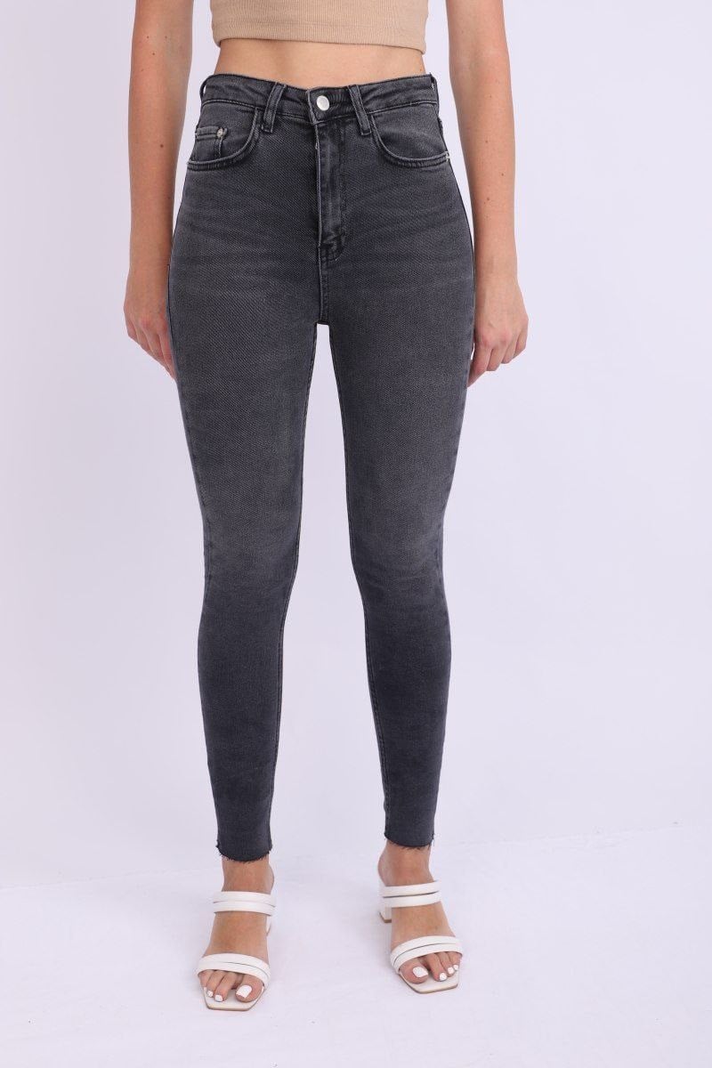 Kadın Yüksek Bel Skinny Denim Jean Pantolon
