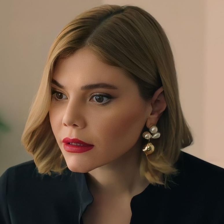 İncili Gold Top Küpe