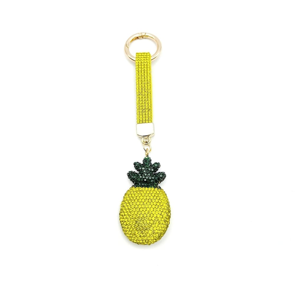 Kristal Taşlı Ananas Çanta Aksesuarı
