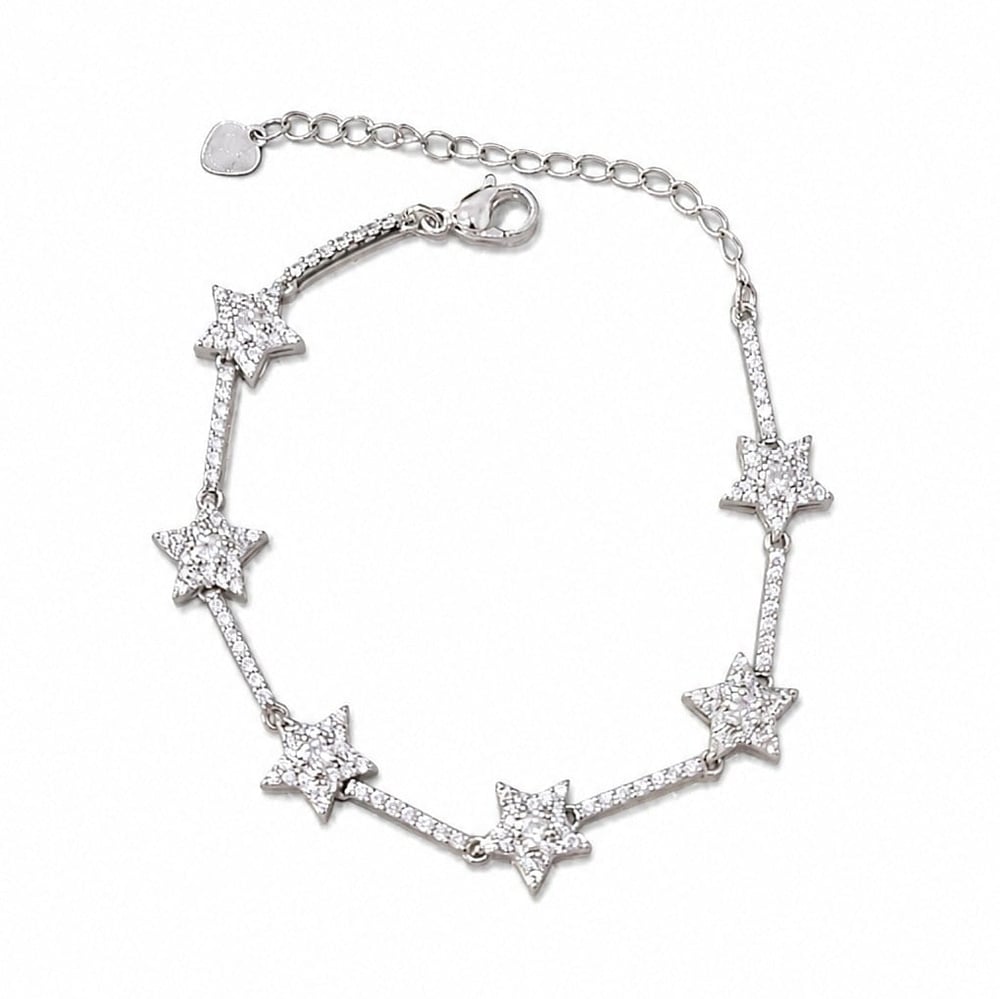Xuping  Zirkon Taşlı Yıldız Silver Bileklik