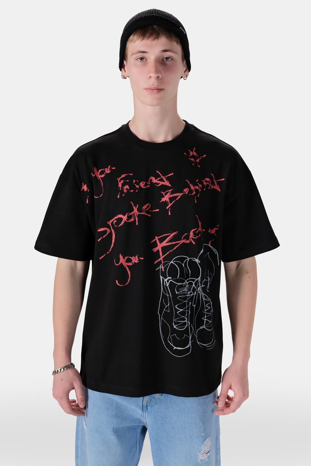 Baskı Detaylı Loose Fit Tshirt