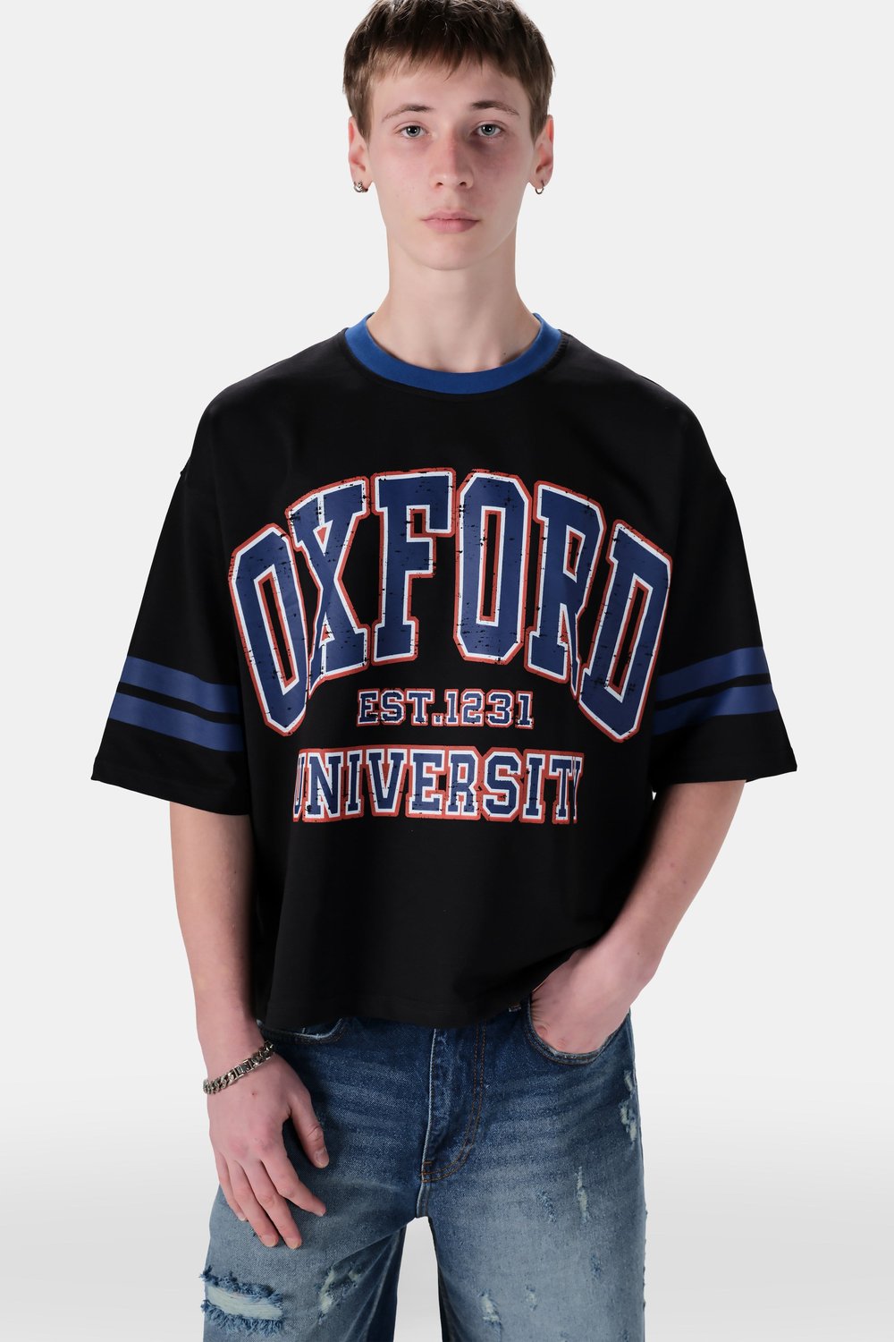 Baskılı Crop Fit Tshirt
