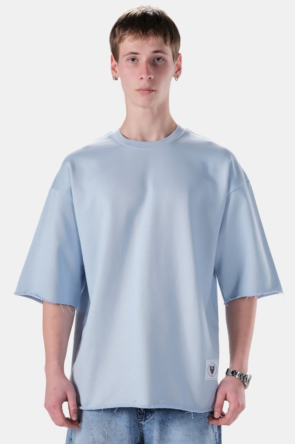 Etiket Detaylı Oversize Fit Tshirt