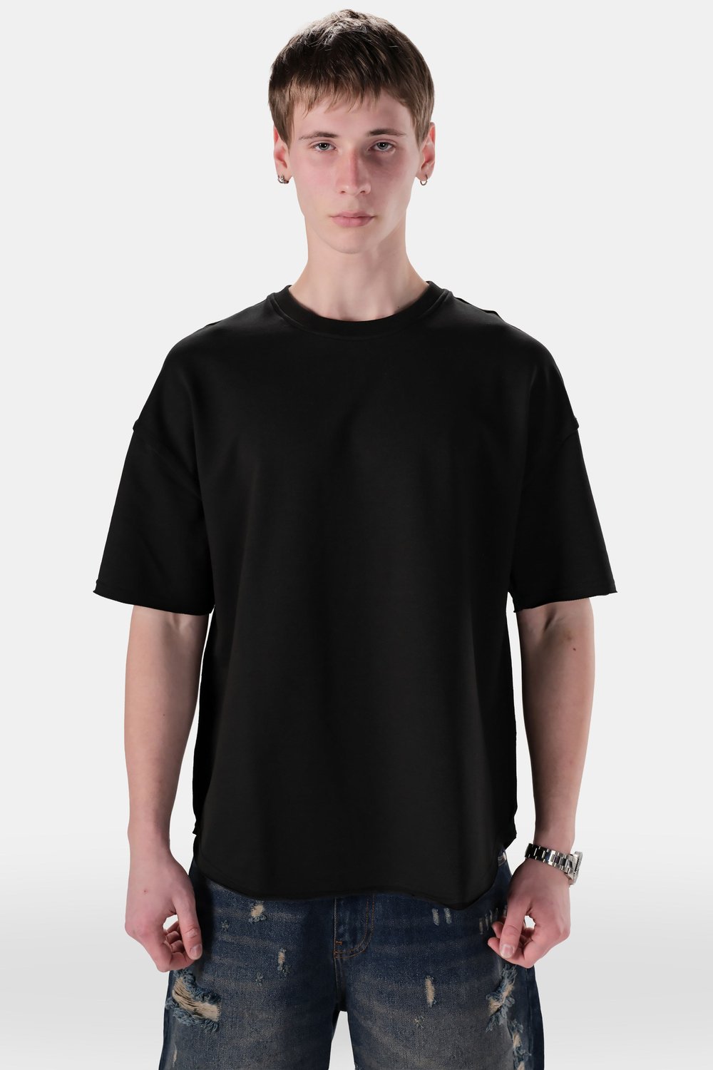 Pis Dikişli Oversize Fit Tshirt