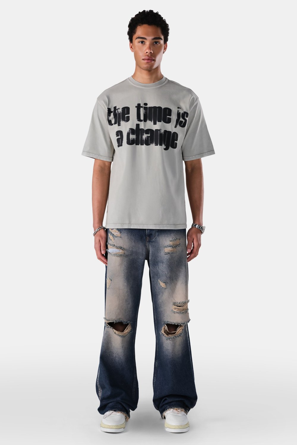 Yırtık Detaylı Flare Fit Jean