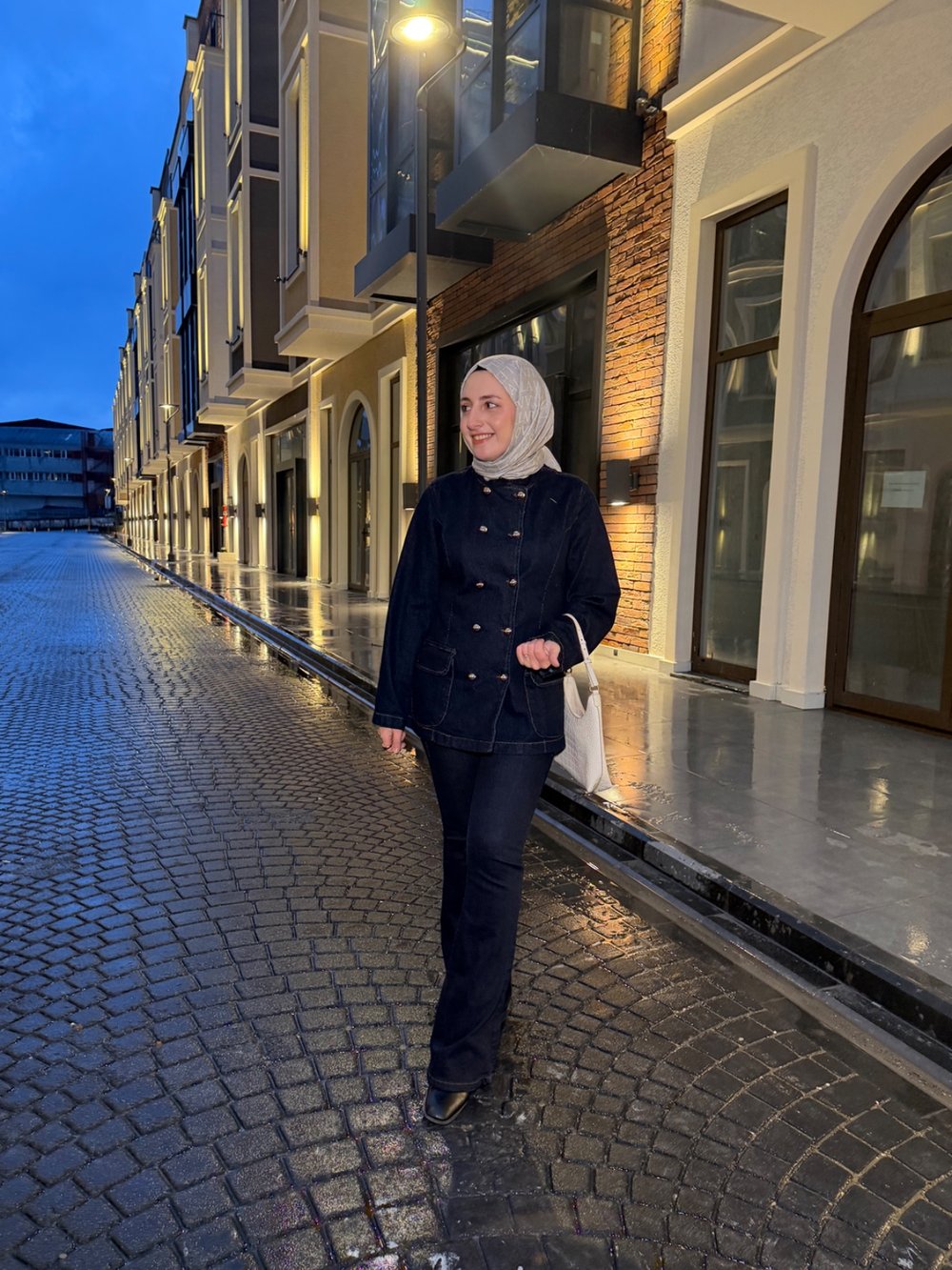 BELDEN OTURTMALI DENİM CEKET TAKIM