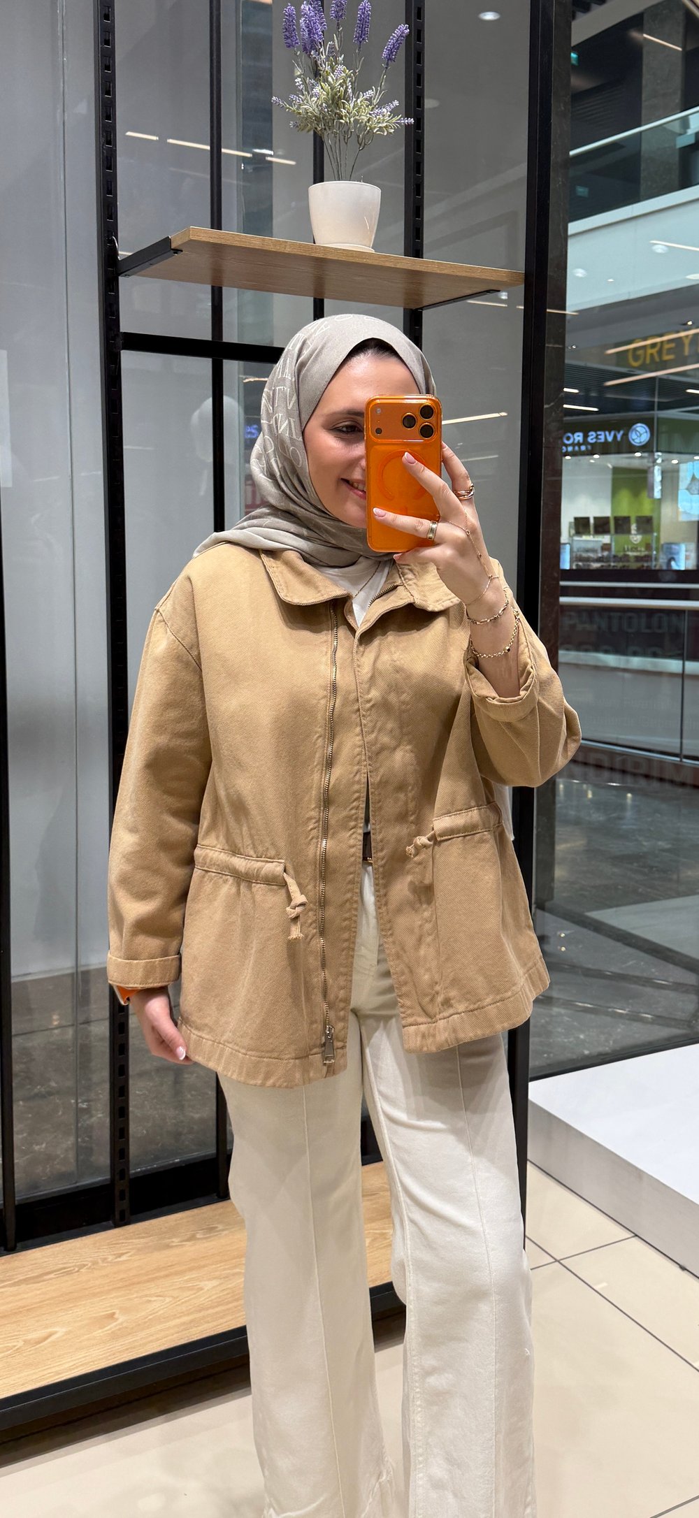 BELİ BAĞLAMALI GABARDİN CEKET - CAMEL