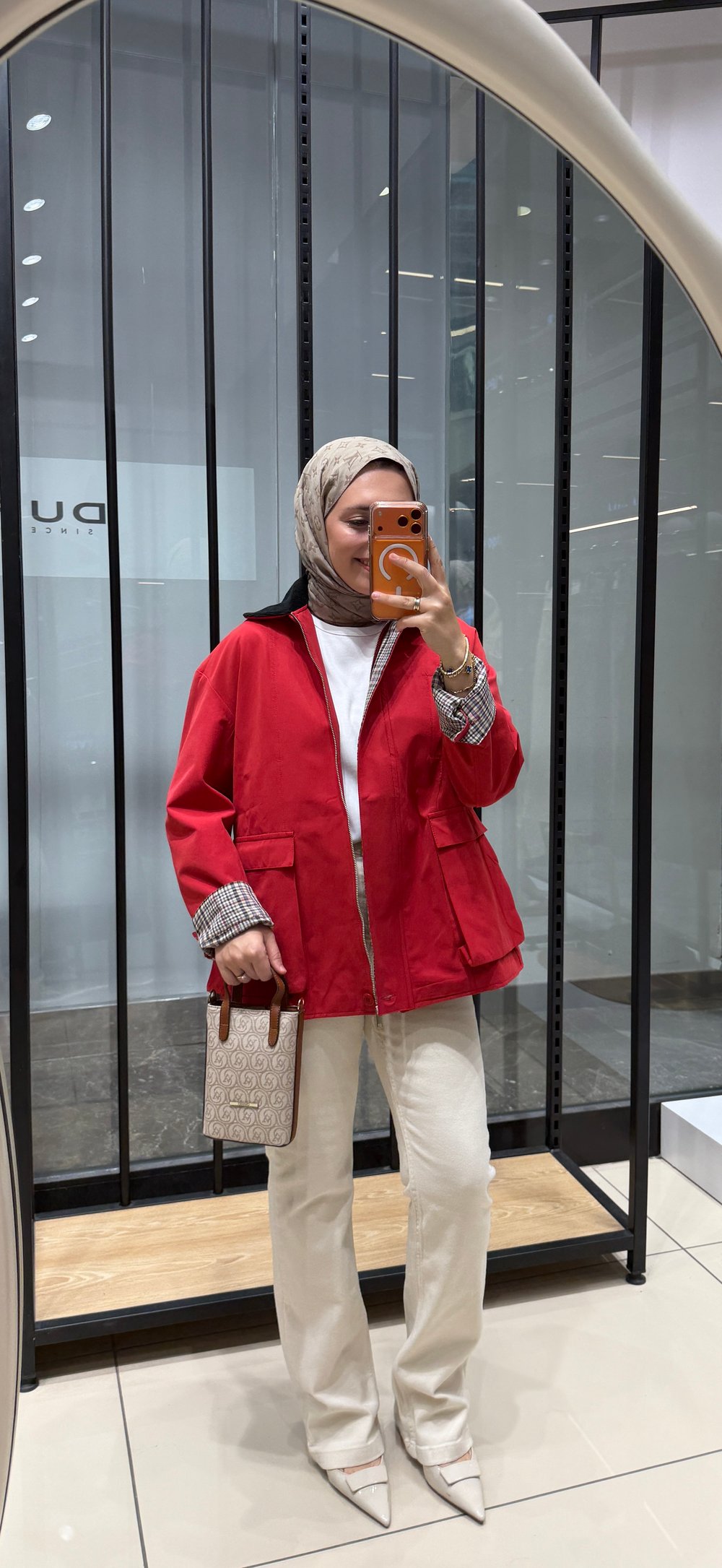 DORA ASTARLI OVERSİZE CEKET - KIRMIZI