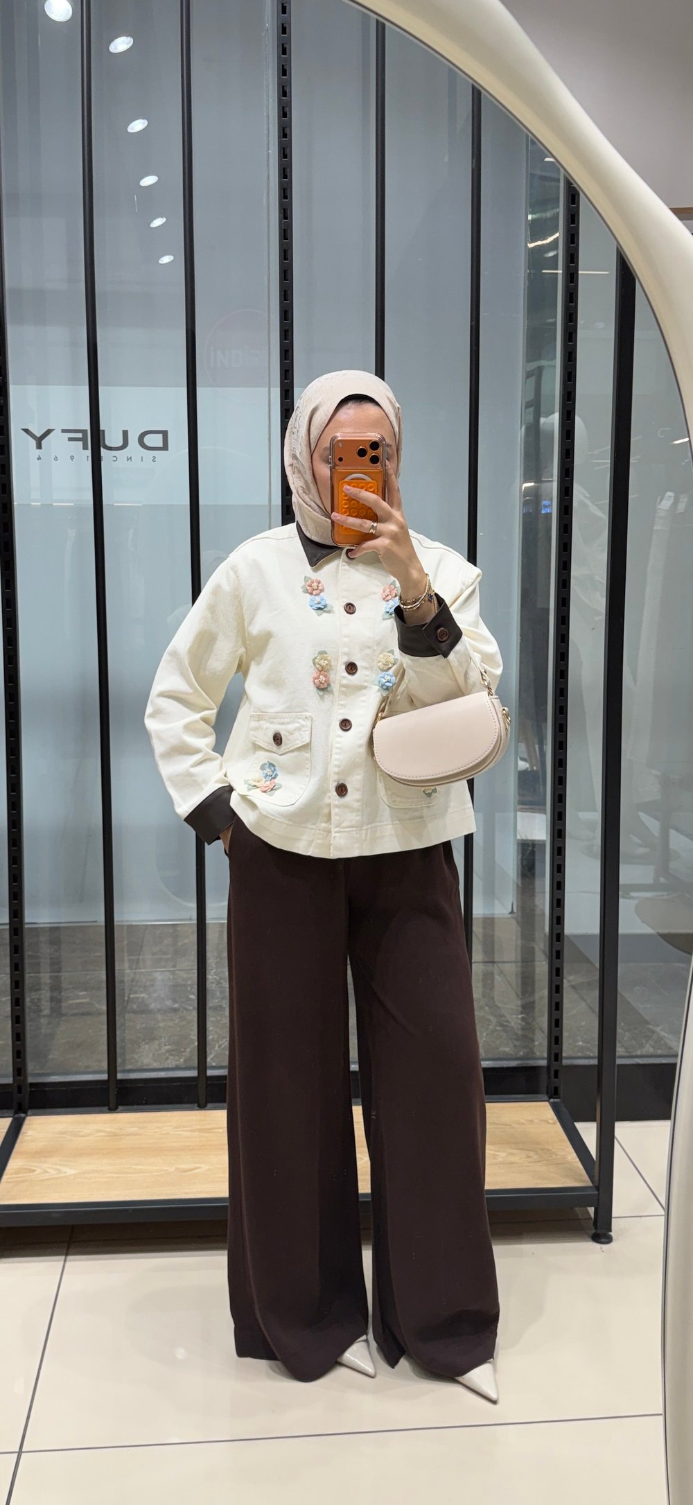 FLORA ÇİÇEK İŞLEMELİ CEKET 