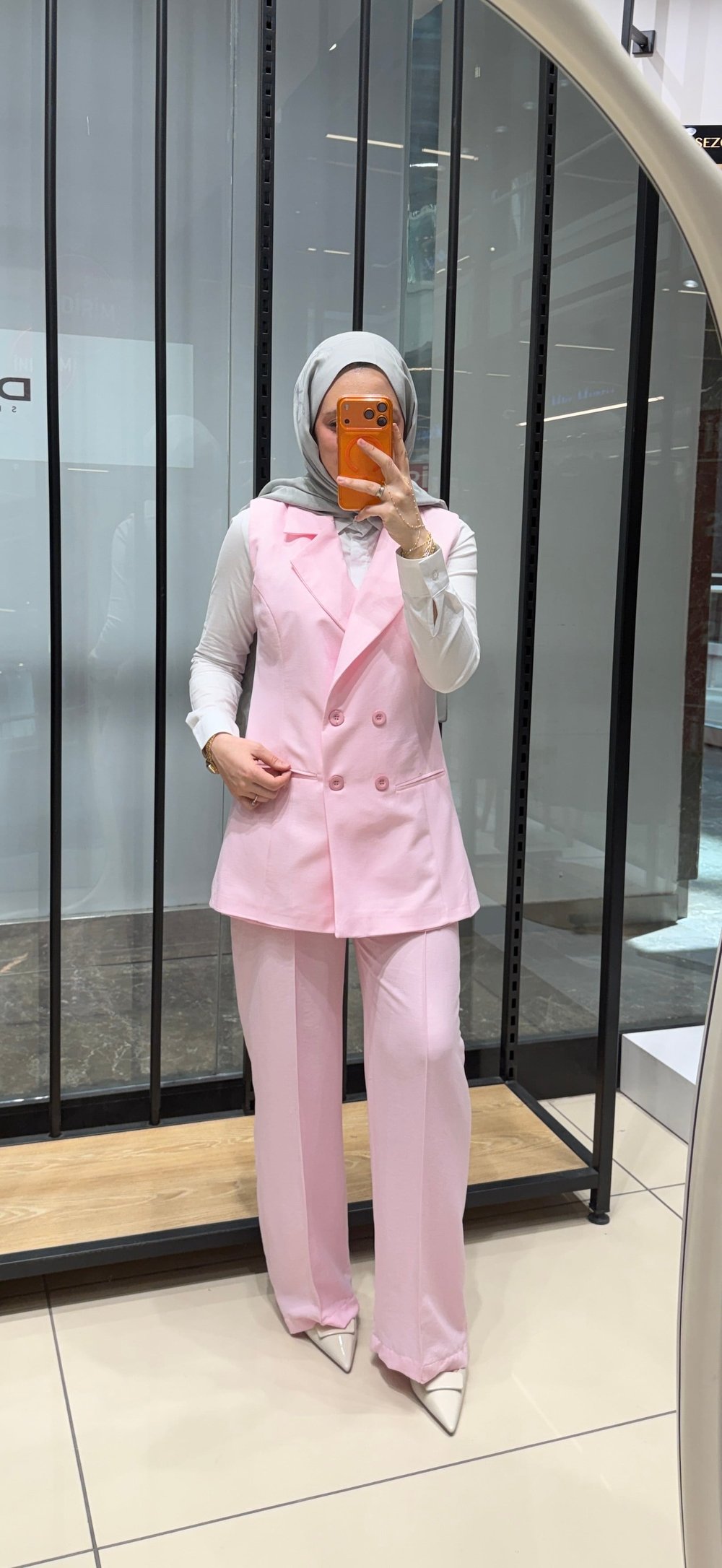 ZOE YELEKLİ TAKIM - PEMBE 
