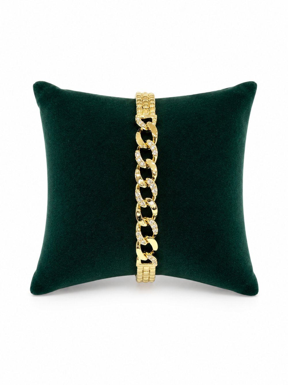 14K Gold Renk Ortası Gurmet Yanları Yılan Desen VIP Bileklik (17+2 cm)