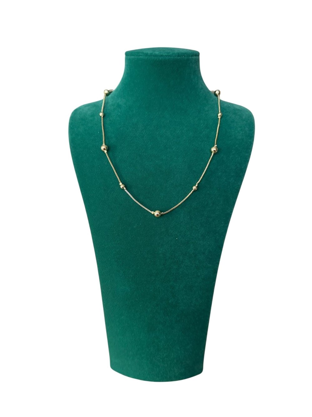 14K Gold Renk Seyrek Dorikalı VIP Zincir Kolye (45 CM)