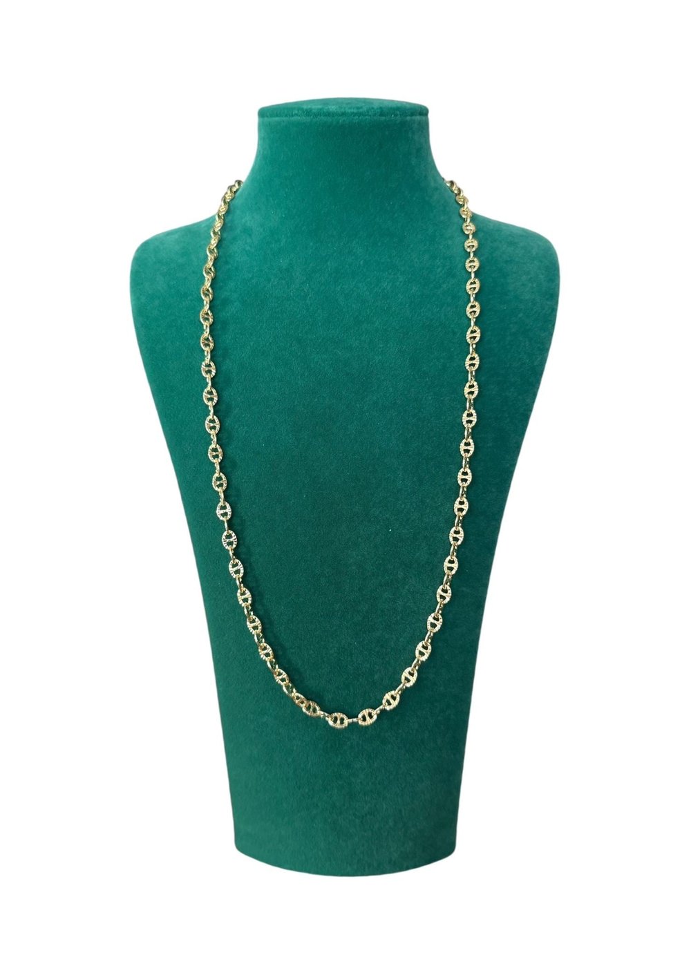 14K Gold Renk Tiff Lüks Zincir VIP Kolye (60 CM)
