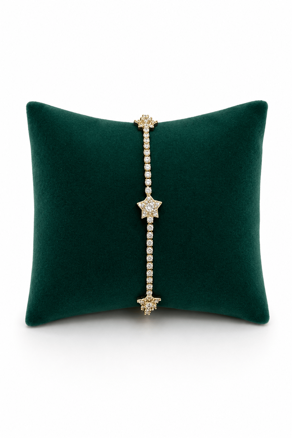 14K Gold Renk Yıldız Su Yolu VIP Bileklik (17+2 cm)