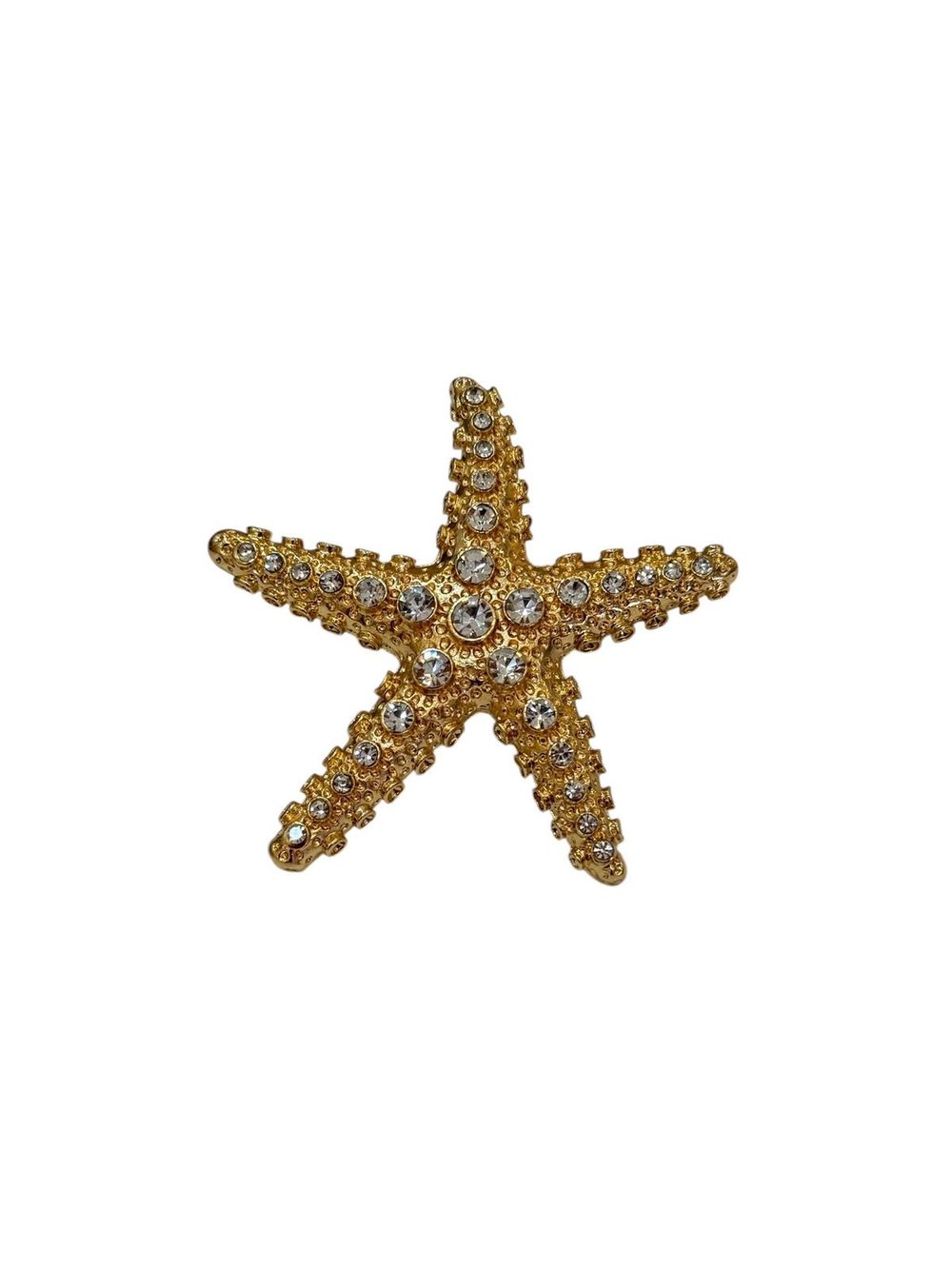 Gold Taşlı Deniz Yıldızı Broş (5,5x5,5 cm)