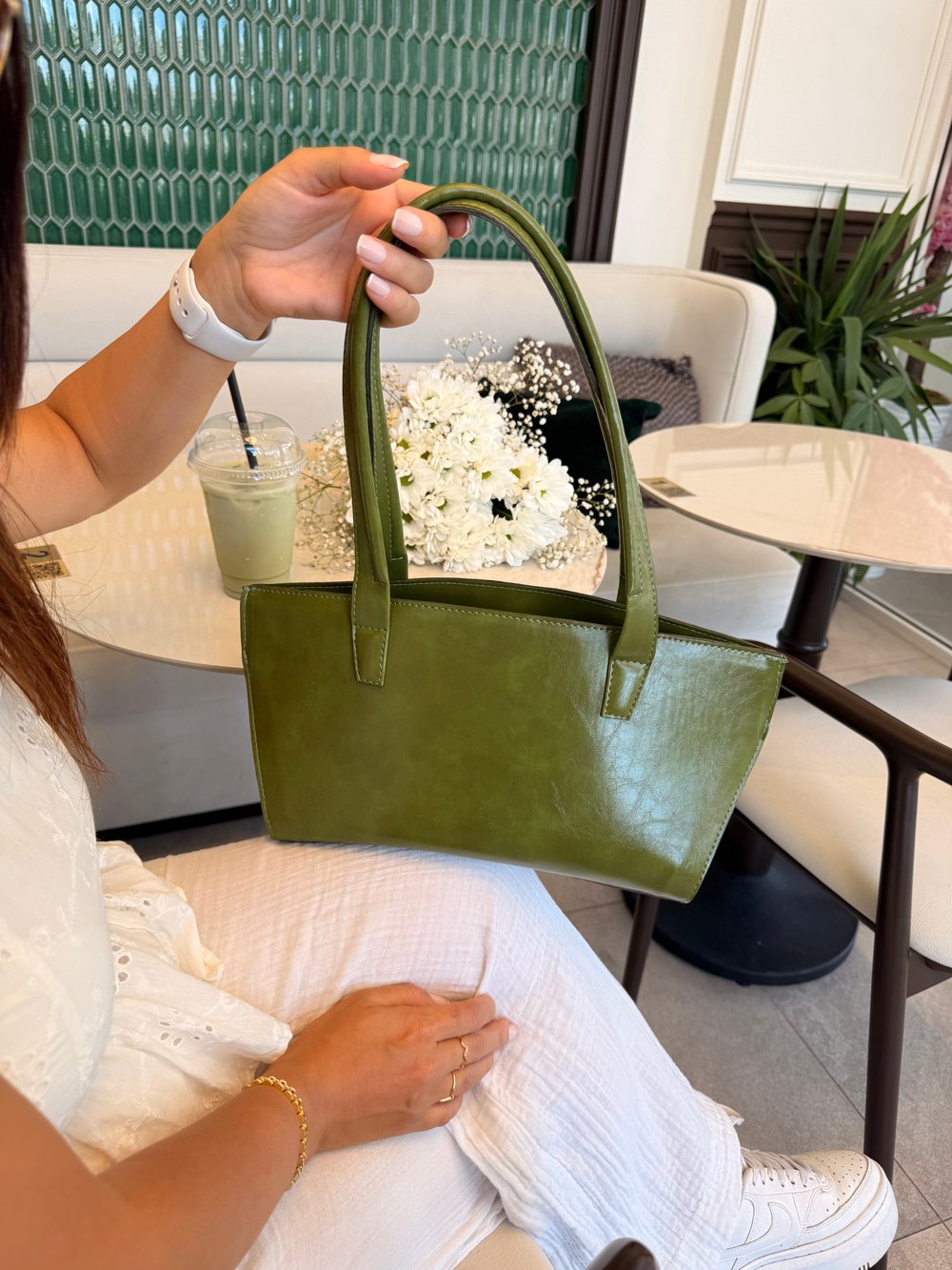 Daisy Matcha Yeşili Kadın Omuz Çantası