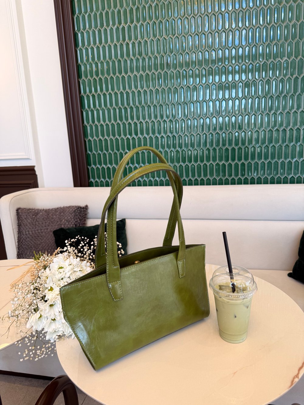 Daisy Matcha Yeşili Kadın Omuz Çantası