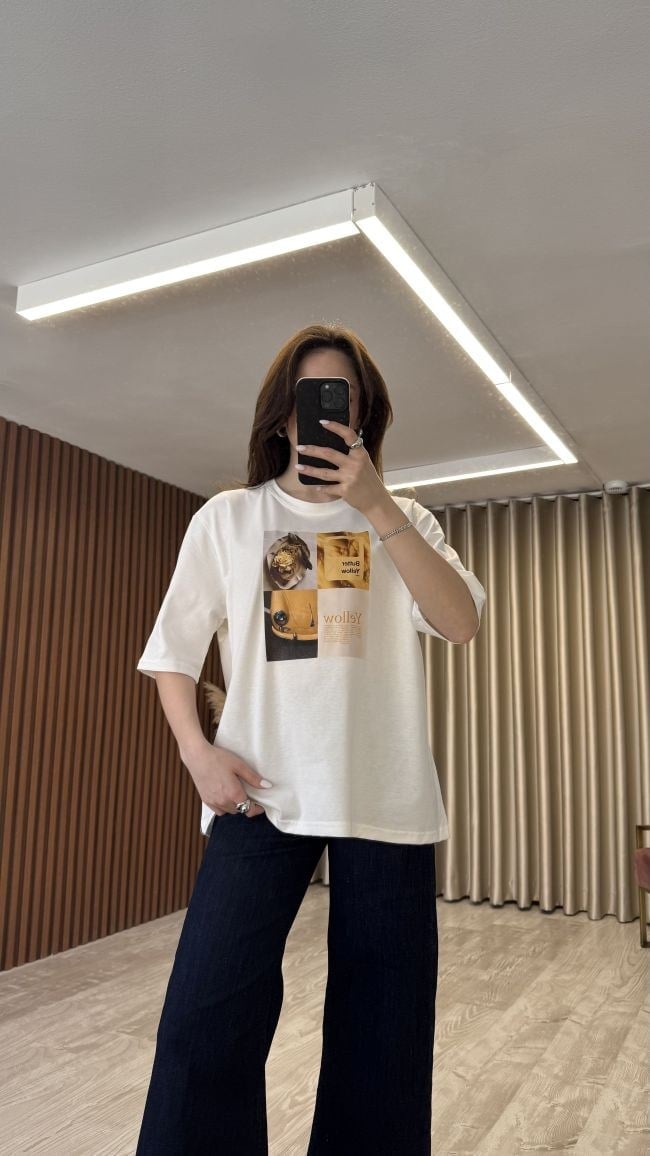 Butter Yellow Baskılı Tshirt