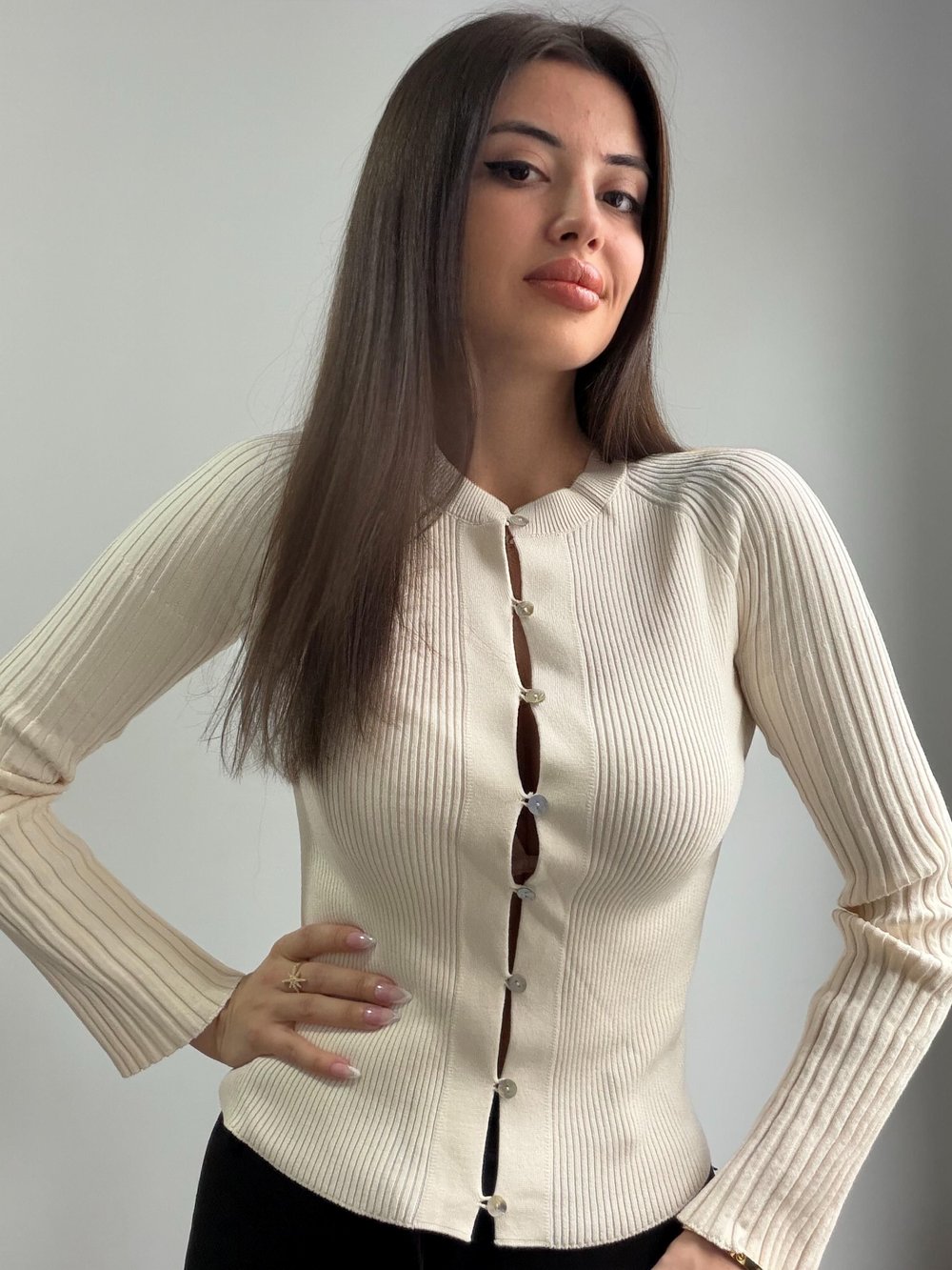 Fitilli Düğmeli Body