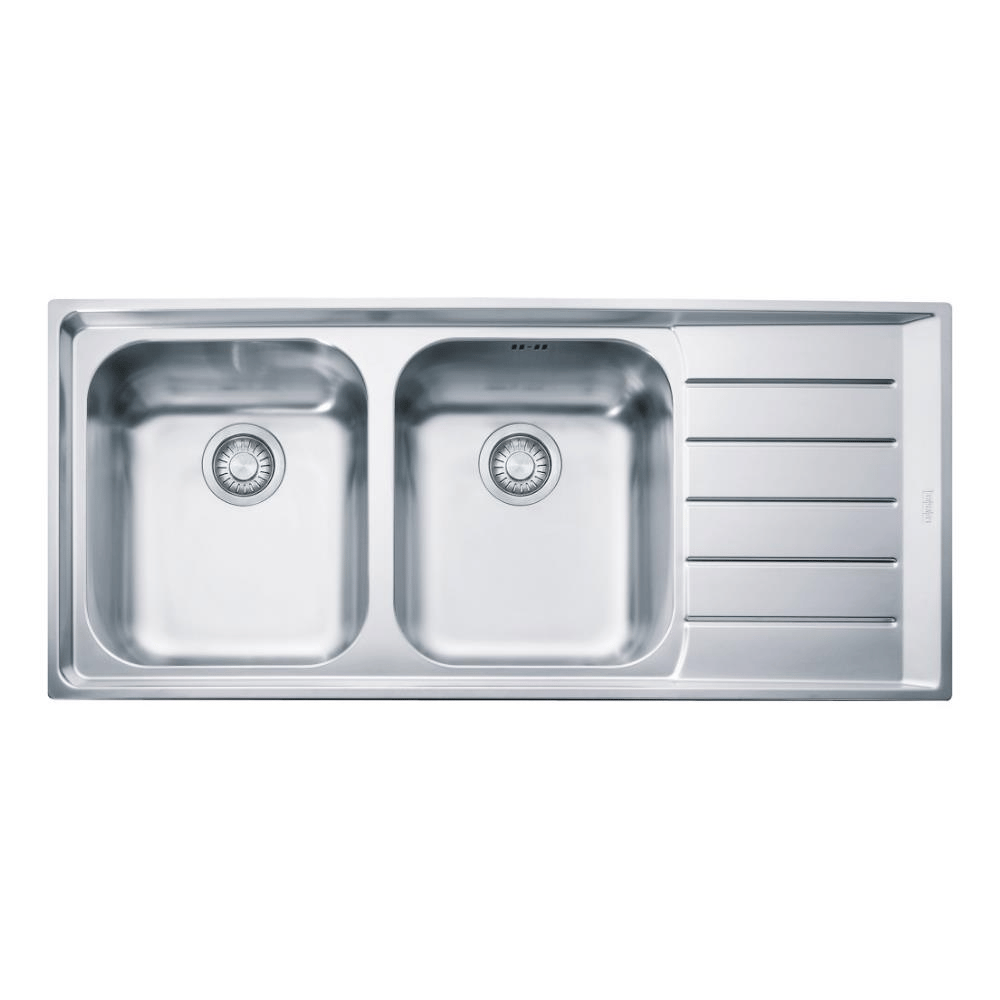 Franke NEX 621 Paslanmaz Çelik Evye, Sağ Damlalık, Inox Renk, Tezgah Üstü, 2 Hazneli, 116x51 cm