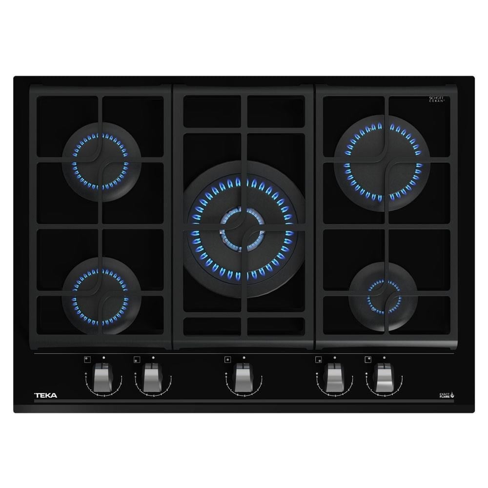Teka GZC 75330 XBC BK E4 Ankastre Cam Ocak, Siyah, 70 cm