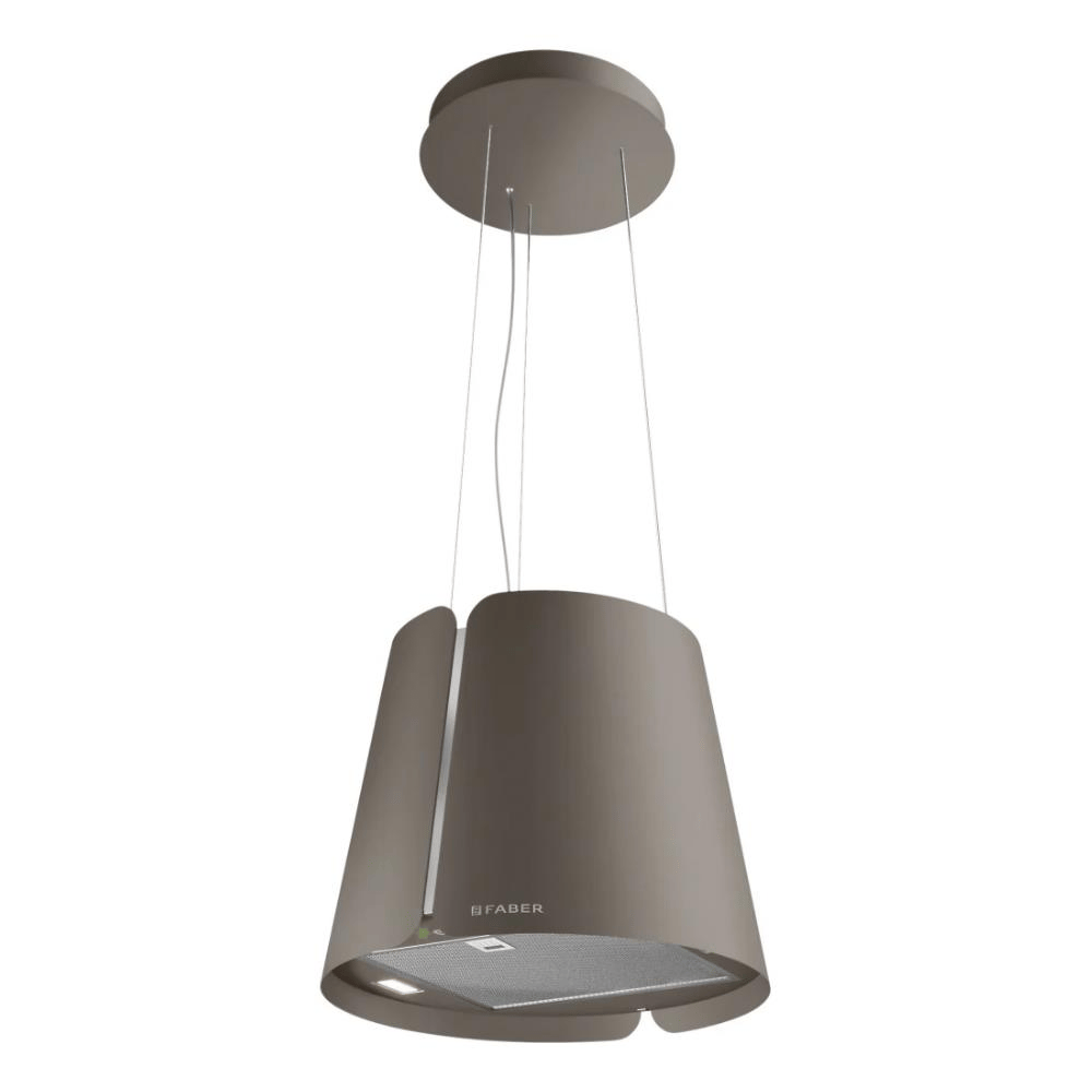 Faber BEAT TITANIUM MATT F45 Ada Davlumbaz, Titanyum Renk, 45 cm