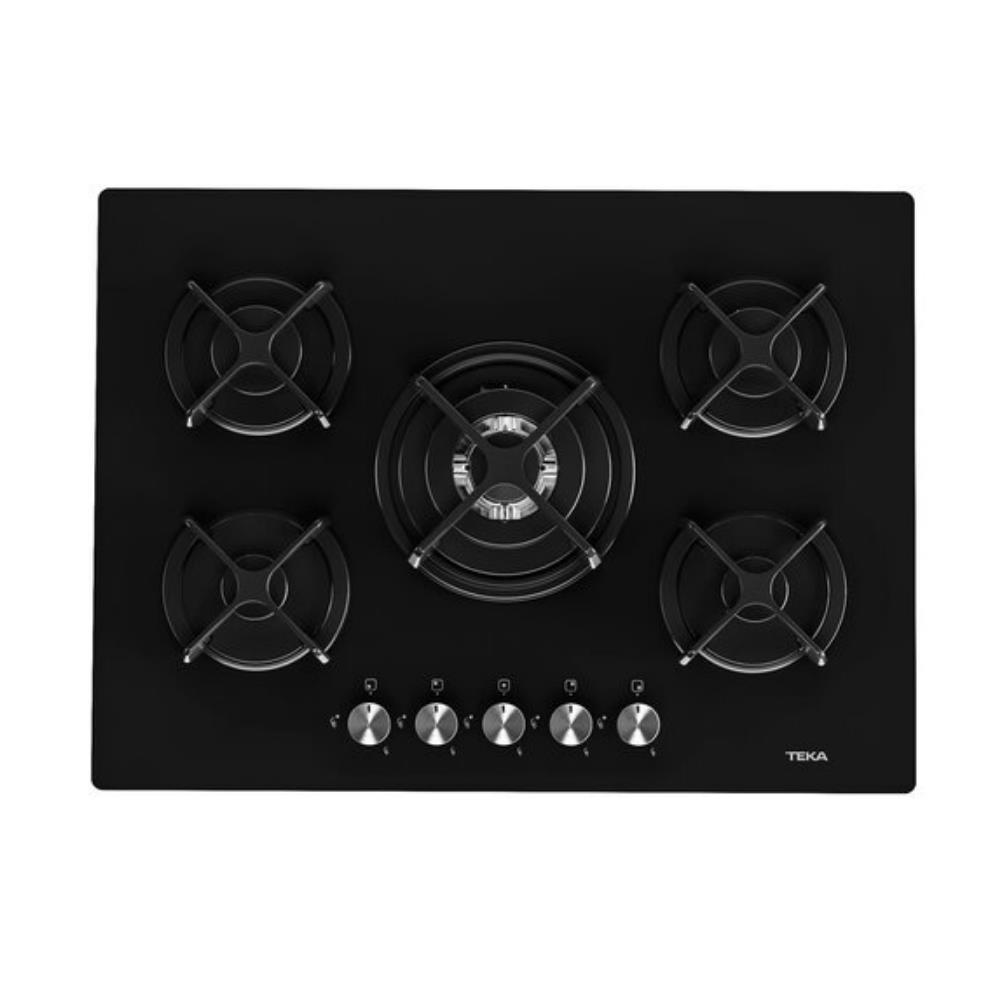 Teka HF LUX 70 5G AI AL TR CI Ankastre Cam Ocak, Siyah Renk, 70 cm