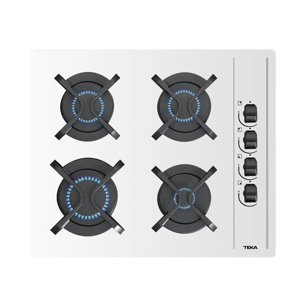 Teka GBC 64002 KBC WH Ankastre Ocak, Beyaz Cam, 60 cm