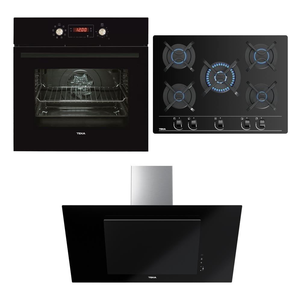 Teka Ankastre Set, DVT CHEF 10, HAK 629 BK Ankastre Fırın, GBC 75030 KBC BK Ankastre Ocak, DVT 98660 TBS BK Davlumbaz
