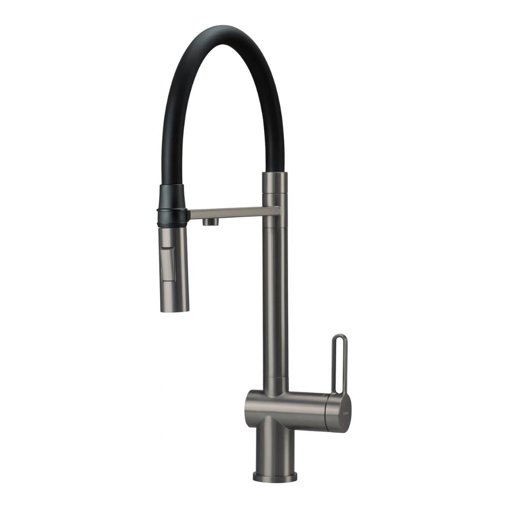 Deante MAGNETIC D75M Mutfak Bataryası, Arıtma Cihazına Bağlanabilir, Manyetik Başlık, Titanyum Renk  