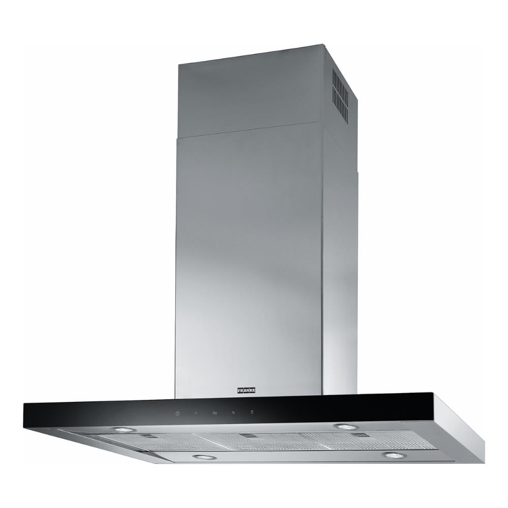 Franke FCR 925 I TC BK XS Ada Davlumbaz, Siyah Cam-Inox Renk, 90 cm