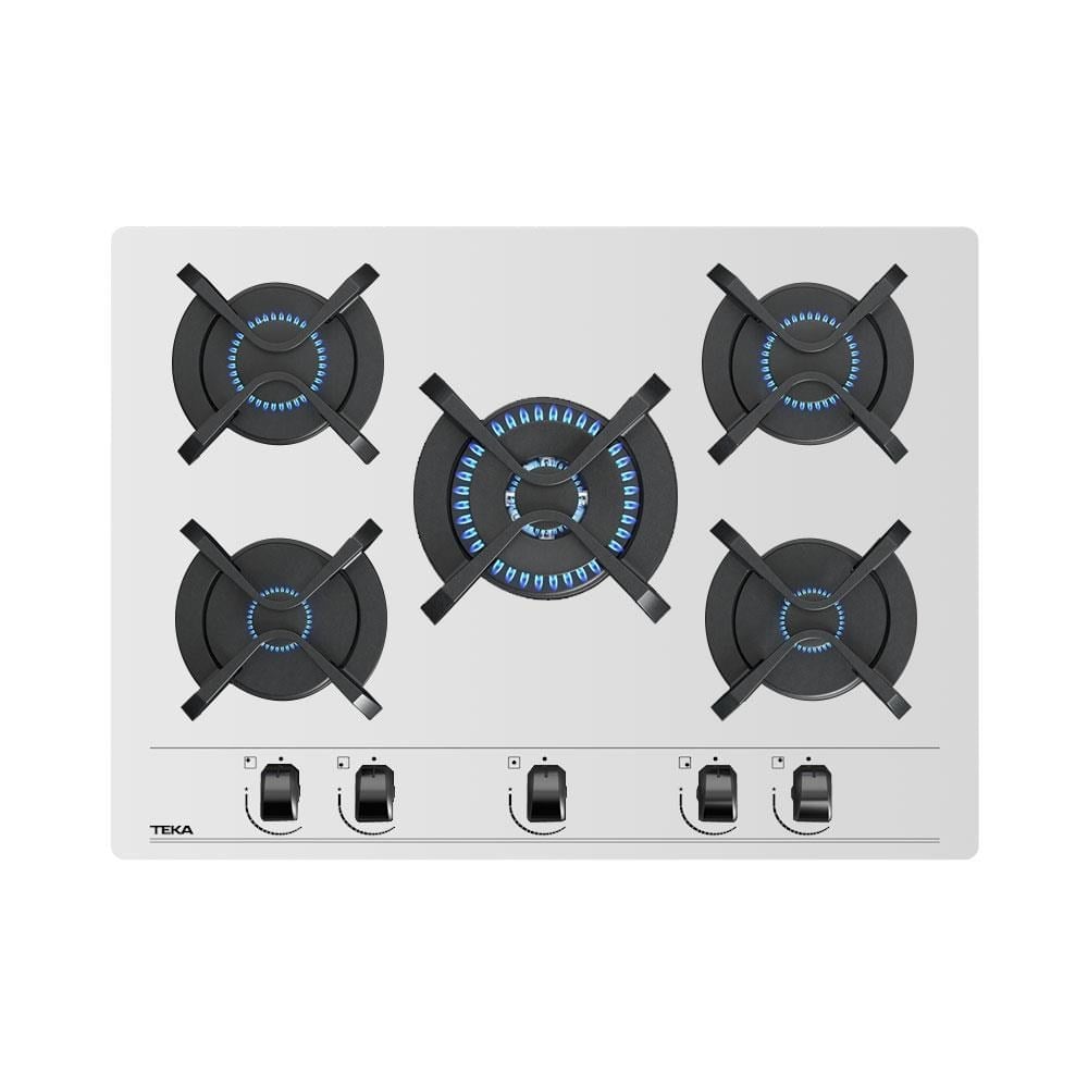 Teka GBC 75030 KBC WH Ankastre Ocak, Beyaz cam, 70 cm