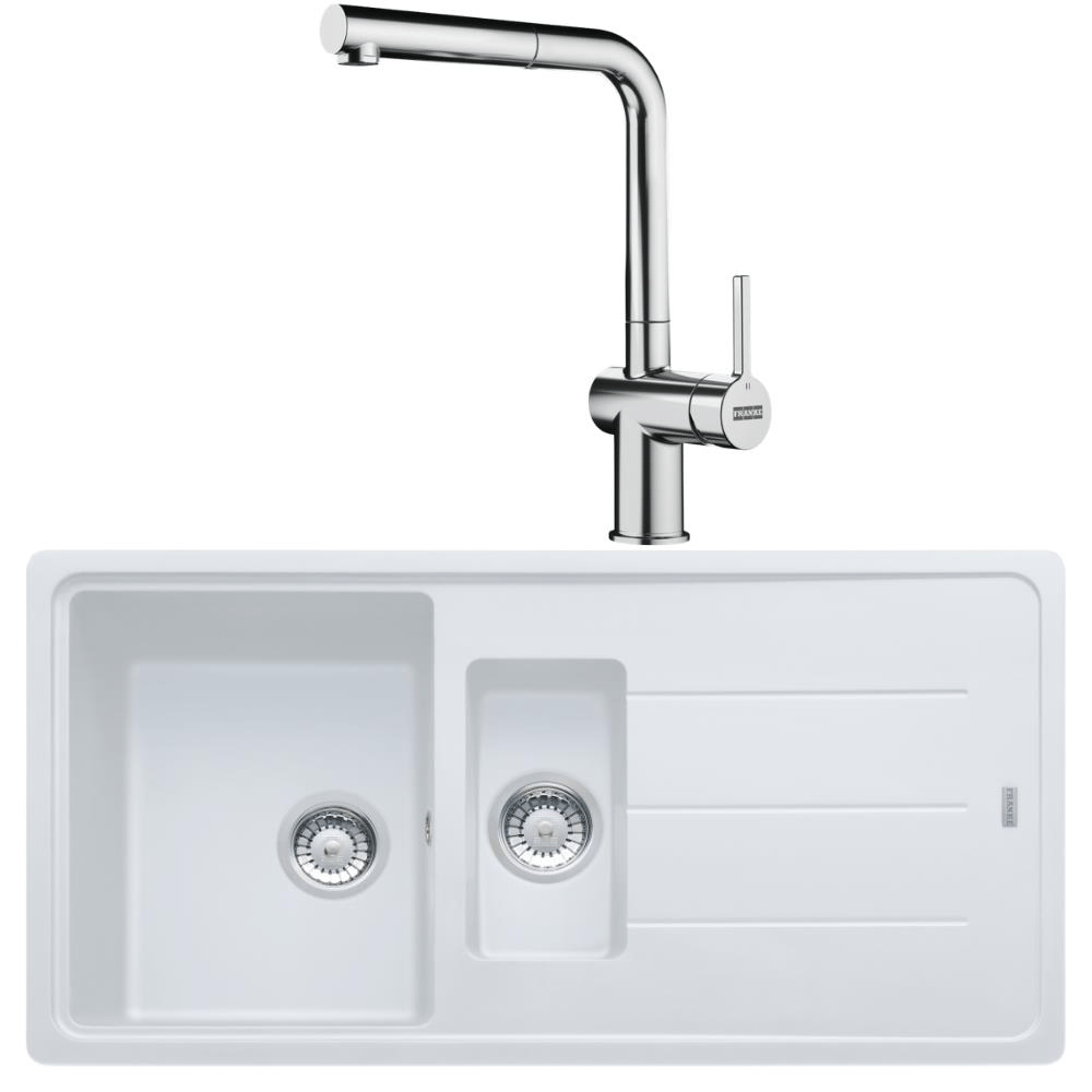 Franke BFG 651 Bianco Evye, Active Plus Doccia Krom Armatür Seti