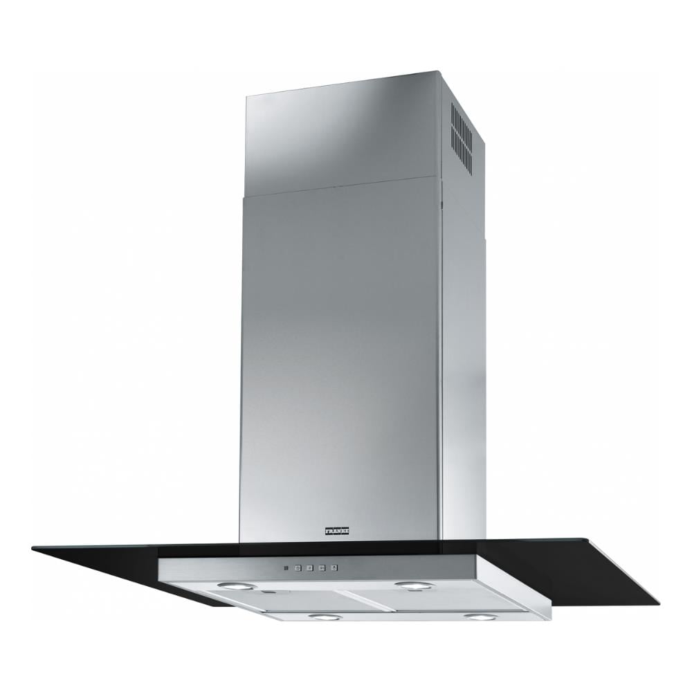 Franke FGL 915 I BK XS/900 Ada Davlumbaz, Siyah Cam-Inox Renk, 90 cm