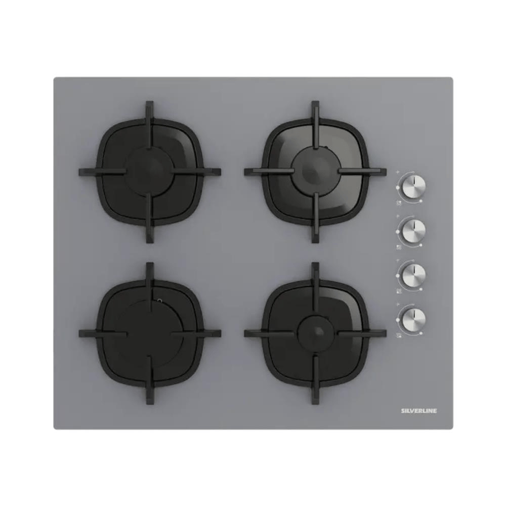 Silverline CS5335S02 Ankastre Cam Ocak, Gri Renk, 60 cm