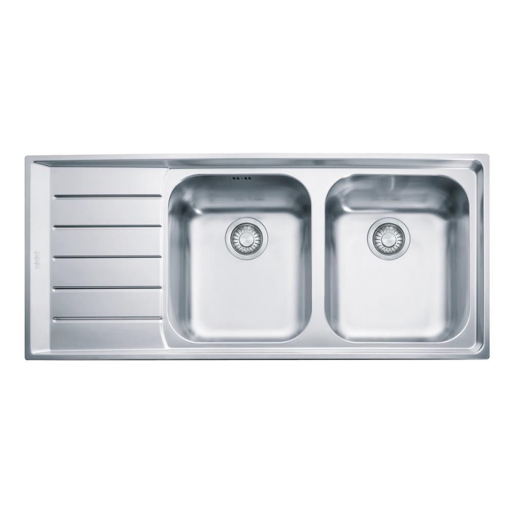 Franke NEX 621 Paslanmaz Çelik Evye, Sol Damlalık, Inox Renk, Tezgah Üstü, 2 Hazneli, 116x51 cm