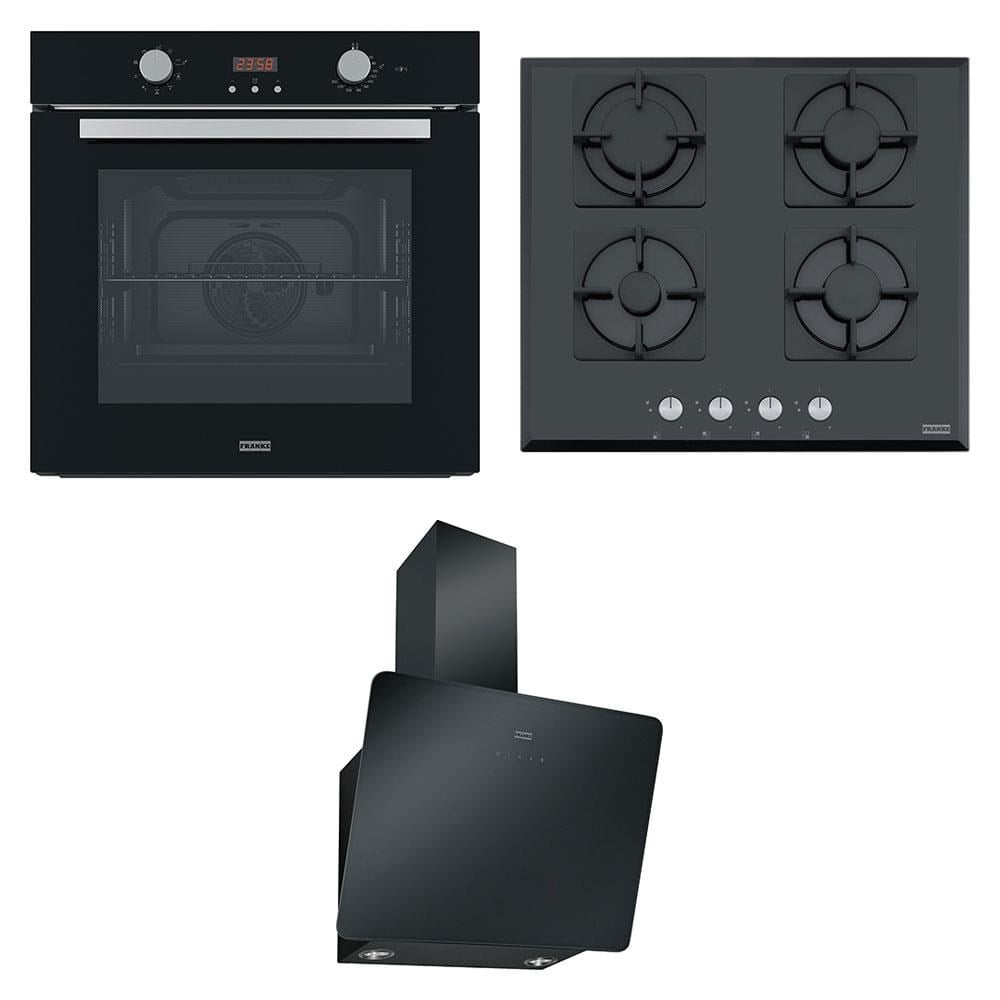 Franke Ankastre Set; FSL 86 H BK Fırın, FHNS 604 4G BK C Ocak, FPJ 615 V BK A Davlumbaz