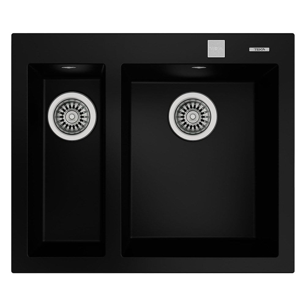 Teka FORSQUARE 2B 590 TG AUTO BLACK Granit Evye, Tezgah Üstü, 59X50 cm