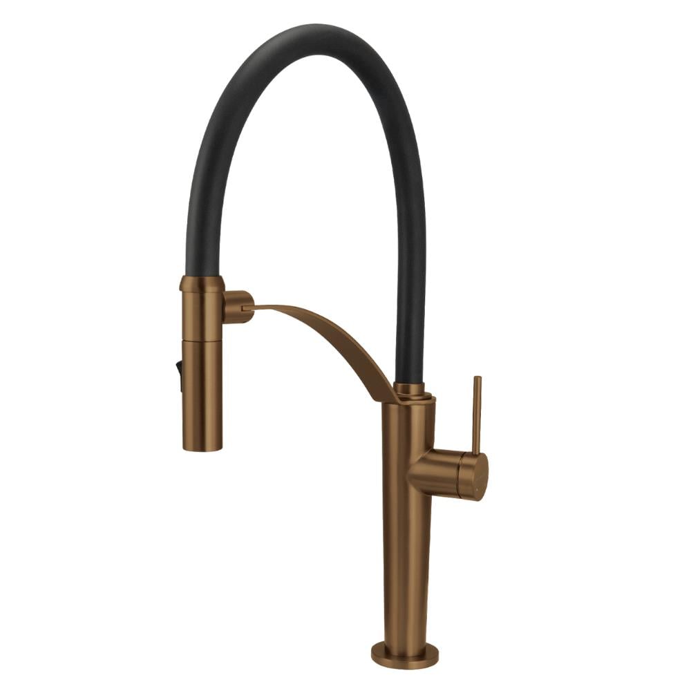 Deante CORDA C72M Mutfak Armatürü, Hareketli Başlık, Flex Model, Bronz Renk