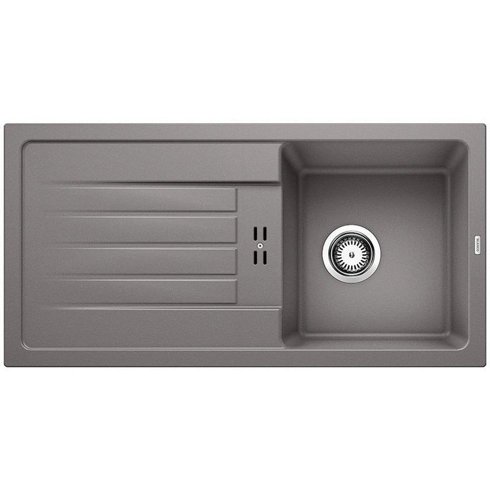 Blanco FAVUM 45 S Granit Evye, Alu Metallic, Tek Hazneli, Damlalıklı, 86x43,5 cm
