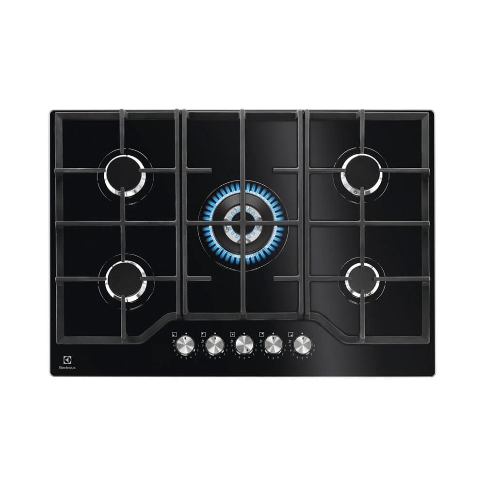 Electrolux KGG75362K Ankastre Gazlı Cam Ocak, 75 cm, Siyah