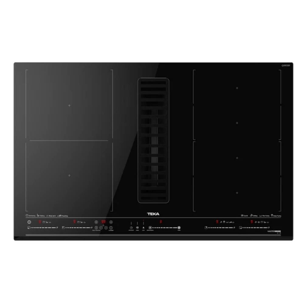 Teka AFF 87601 MST BK Ankastre Davlumbazlı Cam Ocak, Siyah Renk, 80 cm 