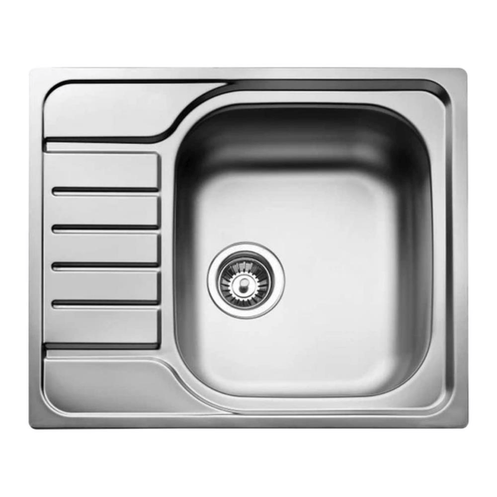 Teka CLASSIC 1B ½D 580 Çelik Evye, Tezgah Üstü, Sağ Damlalıklı, Mat Yüzey, 58x50 cm