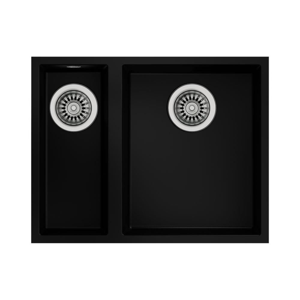 Teka SQUARE 560 TG BLACK Granit Evye, Siyah, 1,5 Hazne, Tezgah Altı, 56x44 cm