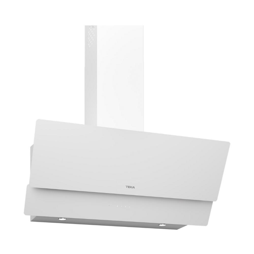 Teka ATV 90 Duvara Monte Eğimli Davlumbaz, Beyaz Cam, 90 cm