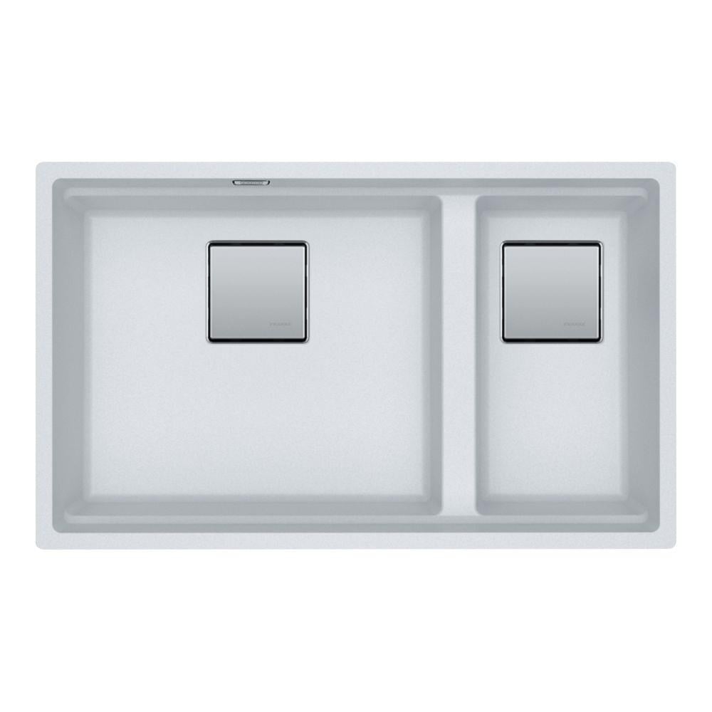 Franke KNG 120 Granit Evye, Bianco, Tezgah Altı, 1.5 Hazneli, 72x42 cm