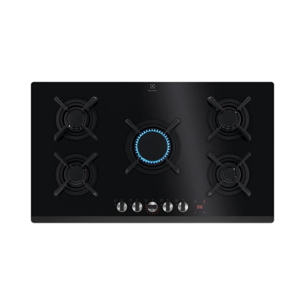 Electrolux KGG953753K Ankastre Gazlı Cam Ocak, 90 cm, Siyah